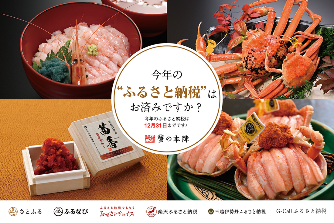 今年のふるさと納税はお済みですか?|福井県越前町の美味を返礼品で